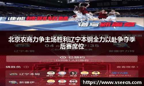 北京农商力争主场胜利辽宁本钢全力以赴争夺季后赛席位
